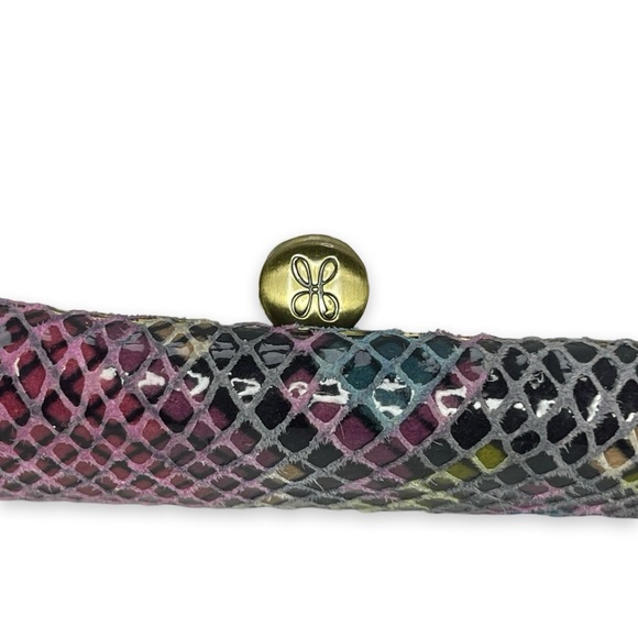 EUC 💜 HOBO International Rachel Continental Snakeskin Print Leather Wallet - Picture 14 of 14